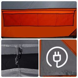 Палатка VidaXL 94630 (Orange/Grey) Thumb