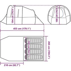 Палатка VidaXL 94632 (Blue/Grey) Thumb