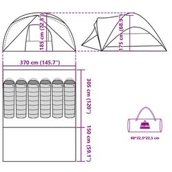 Палатка VidaXL 94637 (Green/White) Thumb