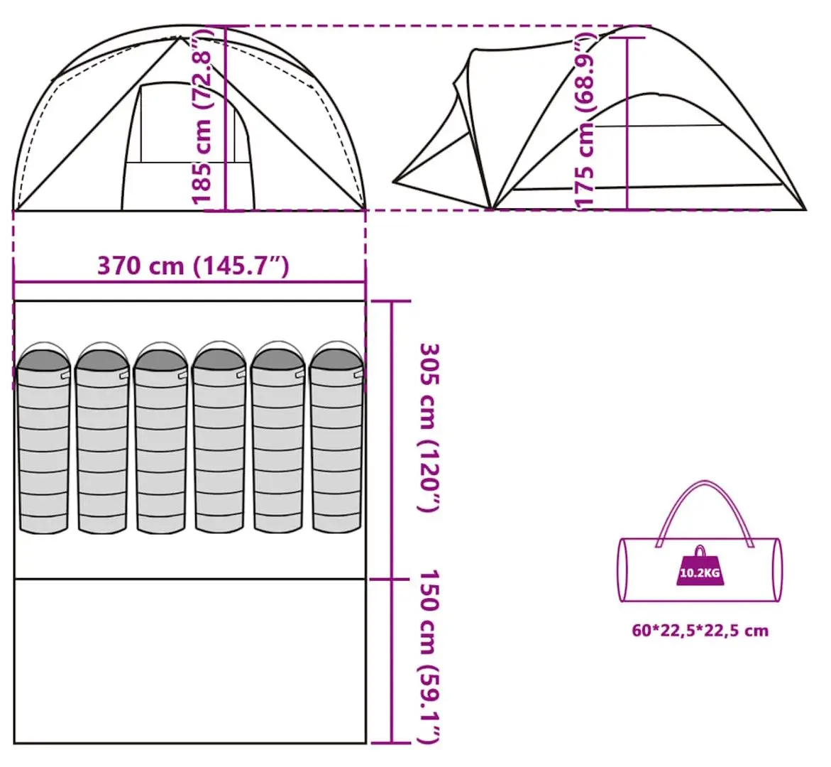 Палатка VidaXL 94638 (Blue/Grey)