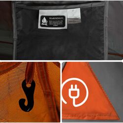 Палатка VidaXL 94645 (Grey/Orange) Thumb