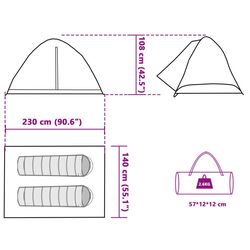 Палатка VidaXL 94645 (Grey/Orange) Thumb