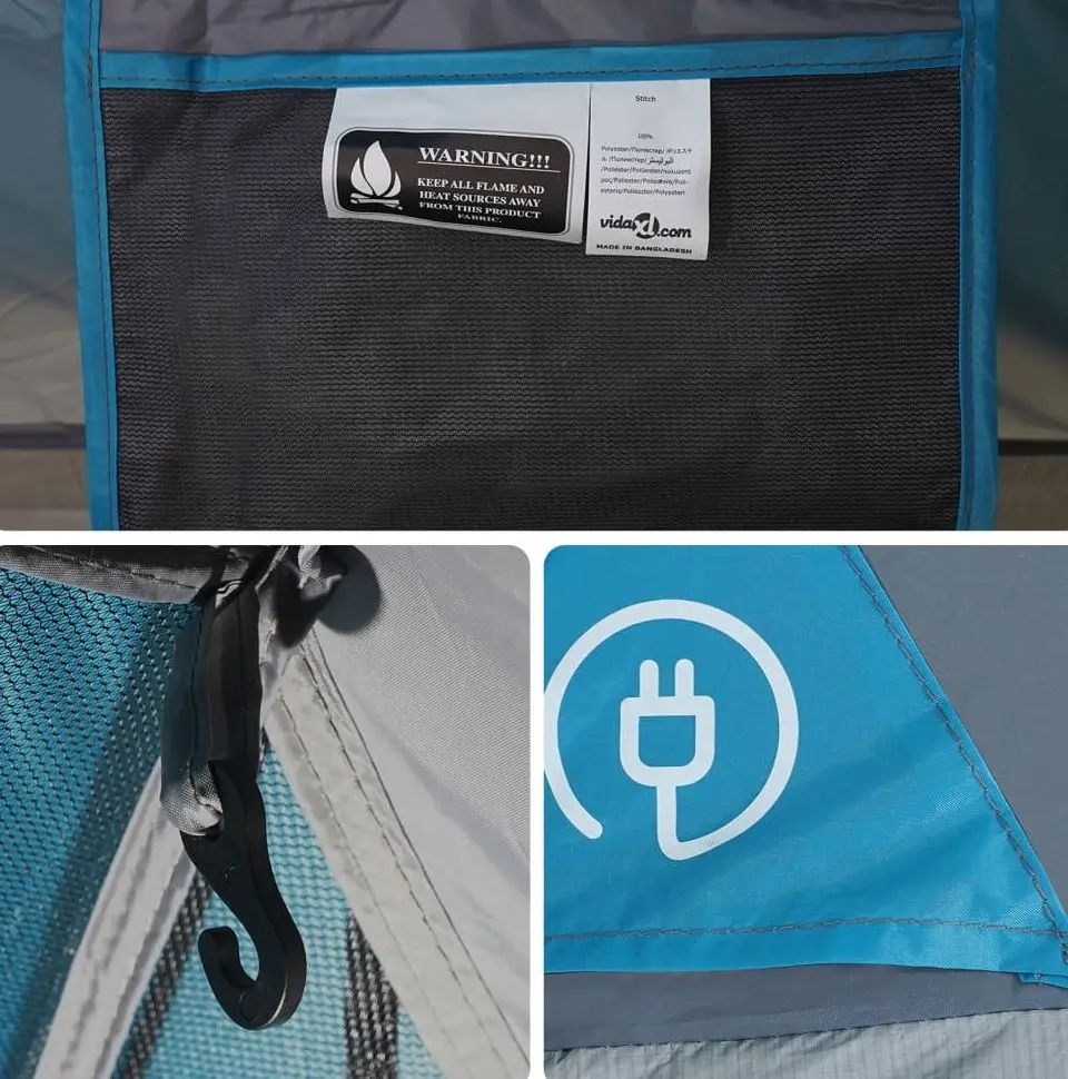 Cort VidaXL 94647 (Grey/Blue)