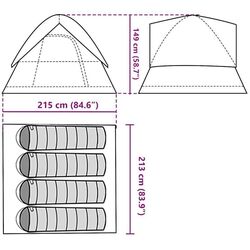 Палатка VidaXL 94701 (Orange/Grey) Thumb
