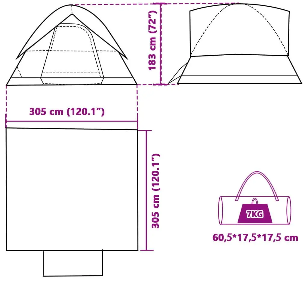 Палатка VidaXL 94703 (Green)