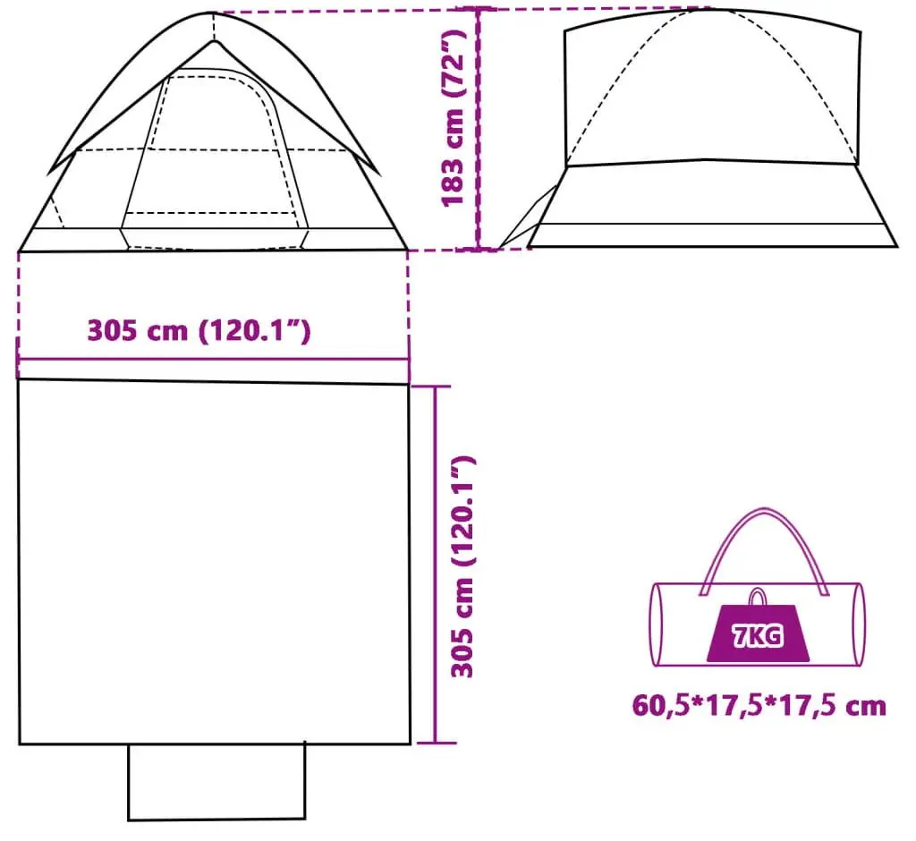 Палатка VidaXL 94704 (Grey/Blue)