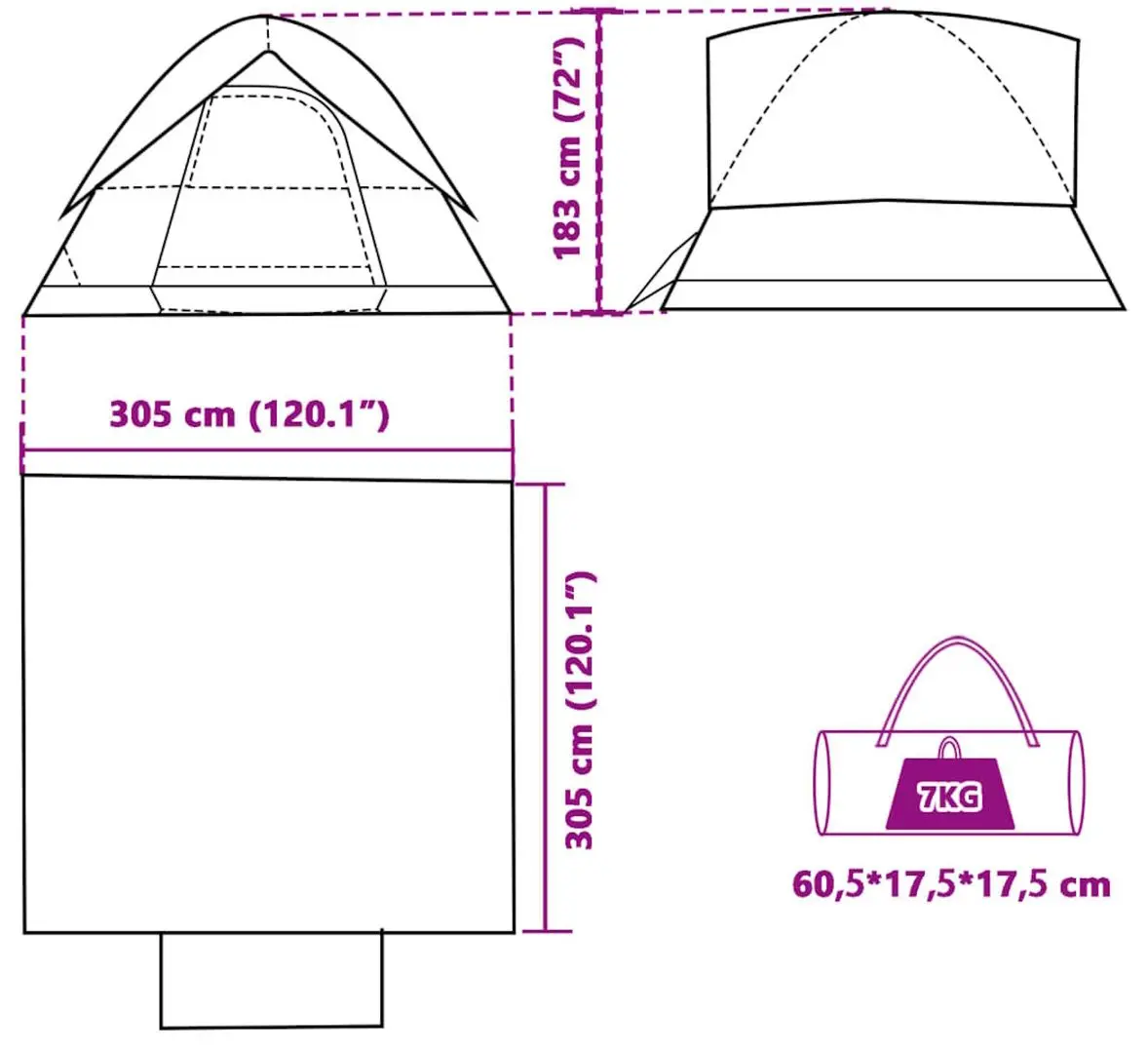 Cort VidaXL 94705 (Grey/Orange)