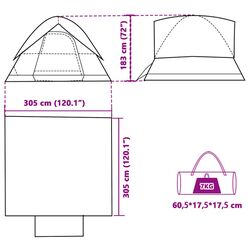 Палатка VidaXL 94706 (White/Black) Thumb
