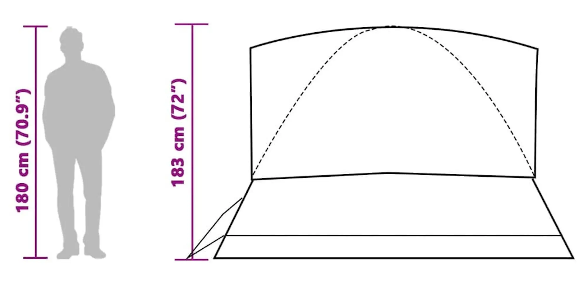 Палатка VidaXL 94706 (White/Black)