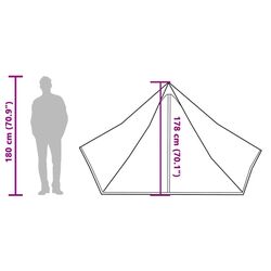 Палатка VidaXL 94712 (Grey/Orange) Thumb