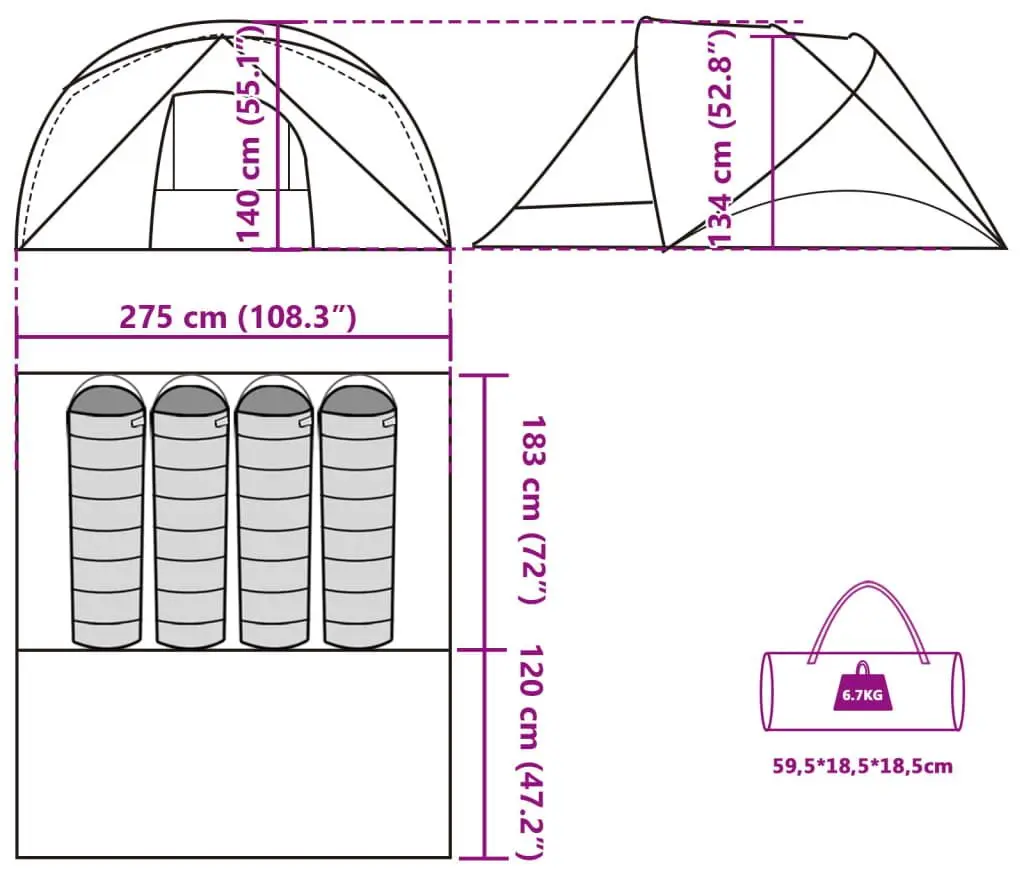 Cort VidaXL 94714 (Blue)