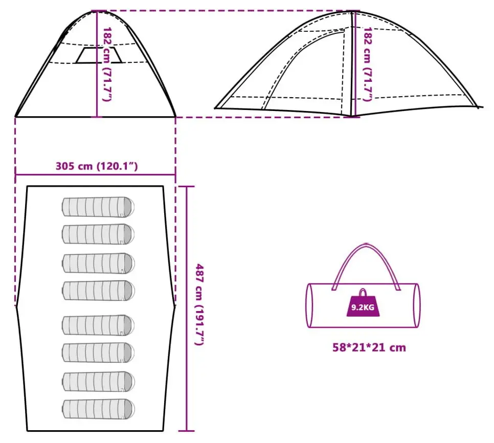 Cort VidaXL 94717 (Blue)