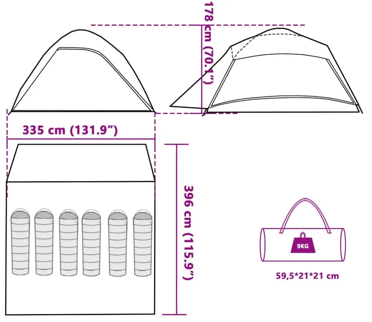 Cort VidaXL 94725 (Grey/Orange)