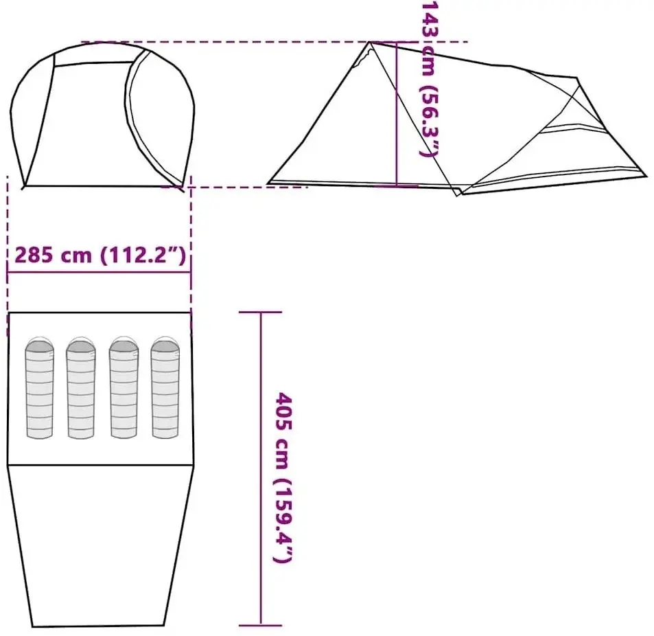 Палатка VidaXL 94728 (Blue/Grey)