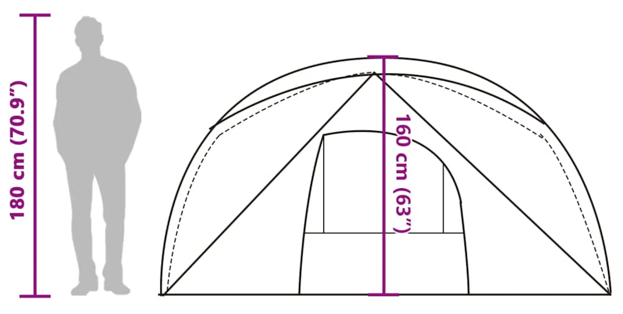 Палатка VidaXL 94747 (Blue)