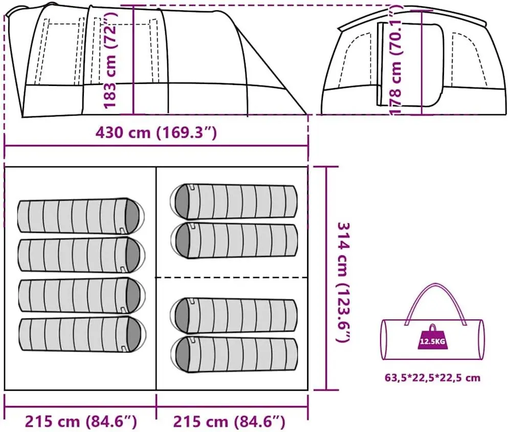 Палатка VidaXL 94750 (Blue)