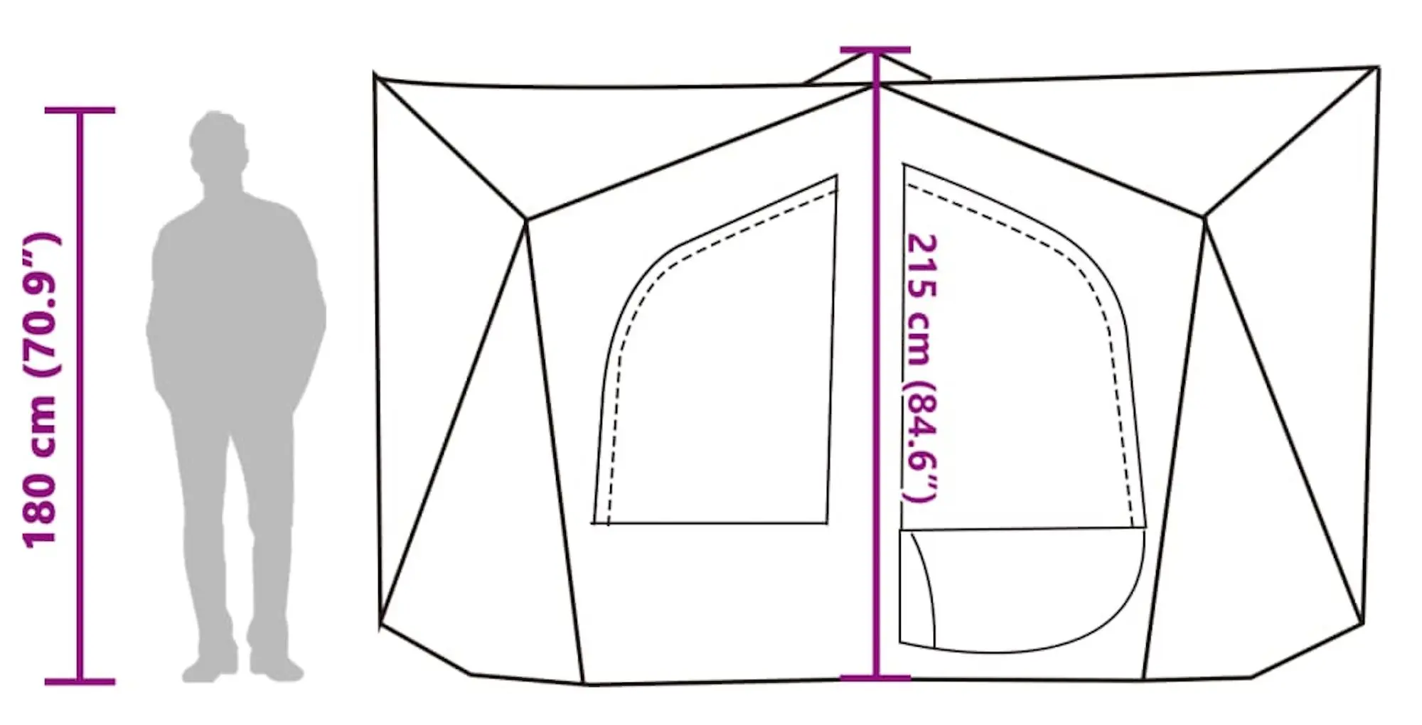 Палатка VidaXL 94752 (Green/Grey)