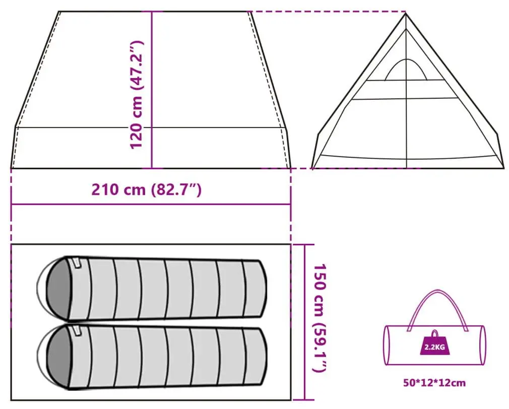 Палатка VidaXL 94755 (Green)