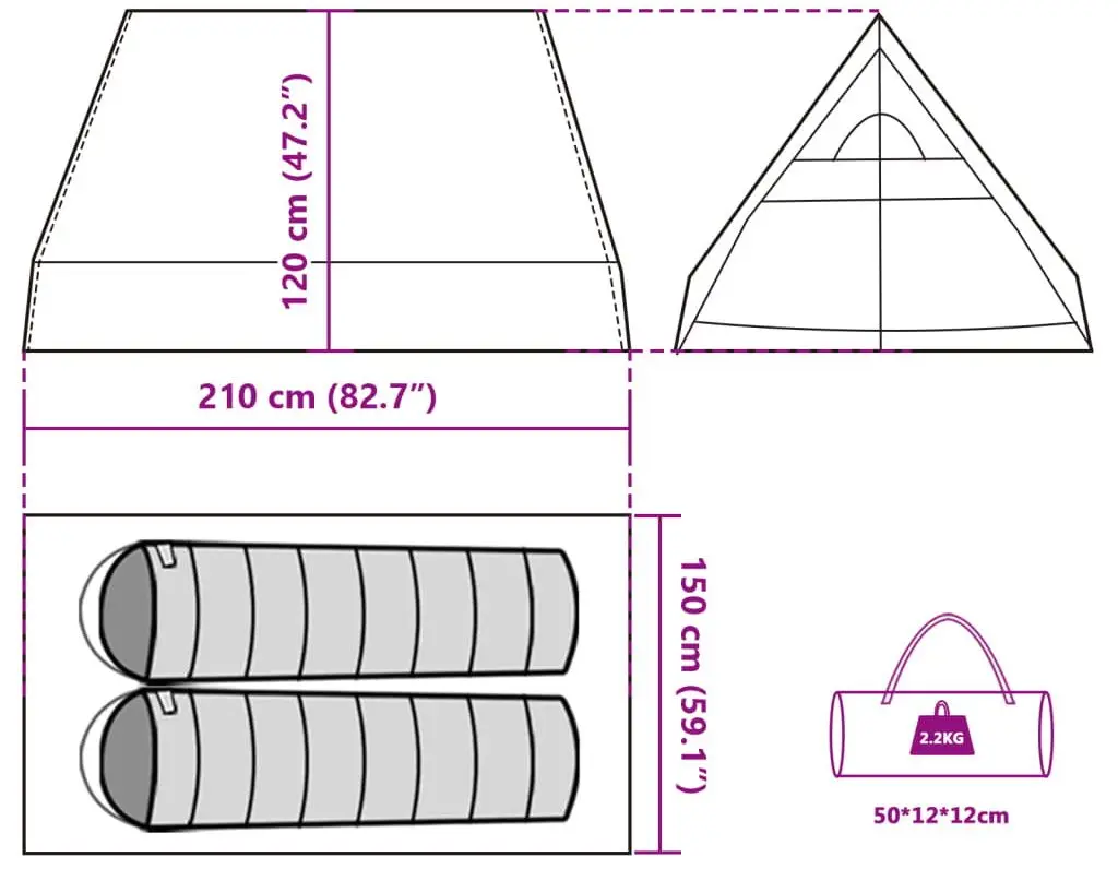 Палатка VidaXL 94756 (Blue)