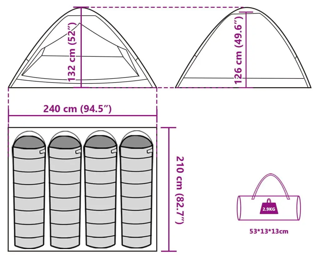 Палатка VidaXL 94763 (Blue)