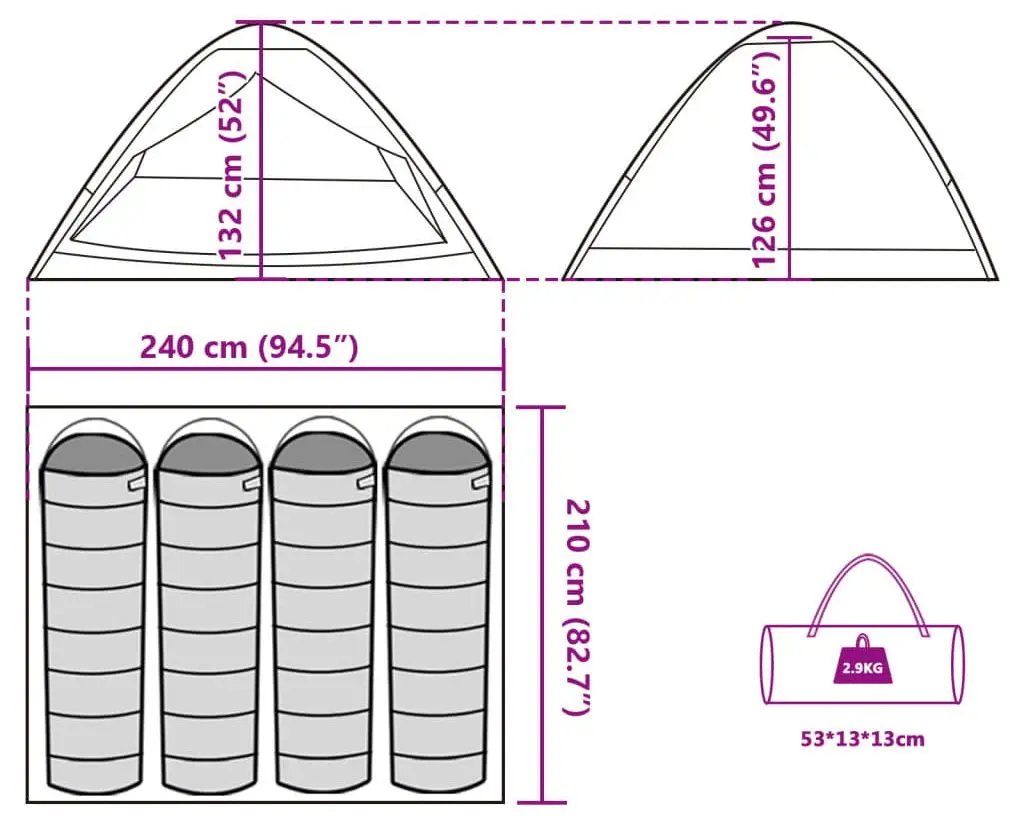 Cort VidaXL 94764 (Grey/Orange)