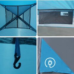 Cort VidaXL 94774 (Grey/Blue) Thumb