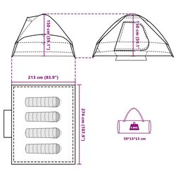 Cort VidaXL 94777 (Grey/Green) Thumb