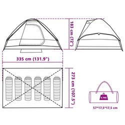 Cort VidaXL 94781 (Grey/Green) Thumb