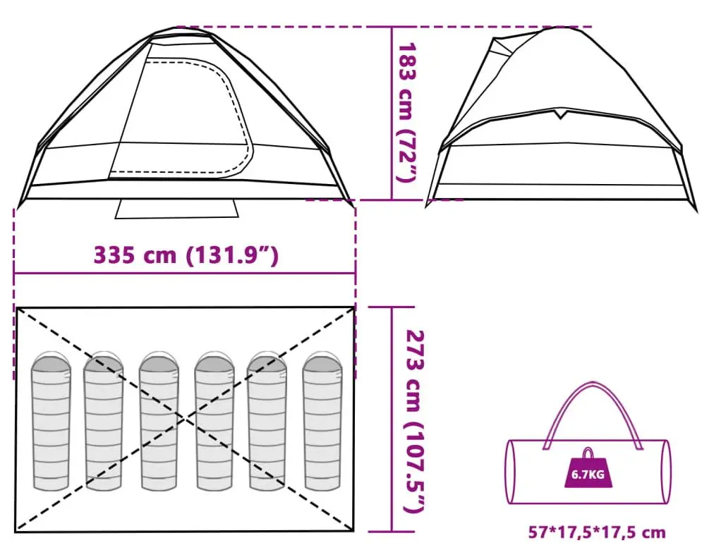 Cort VidaXL 94781 (Grey/Green)