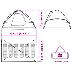 Cort VidaXL 94782 (Grey/Blue) Thumb