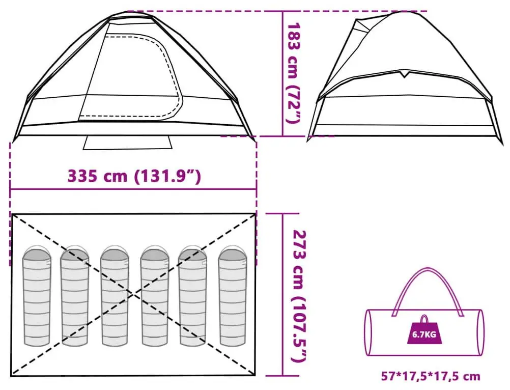 Cort VidaXL 94782 (Grey/Blue)