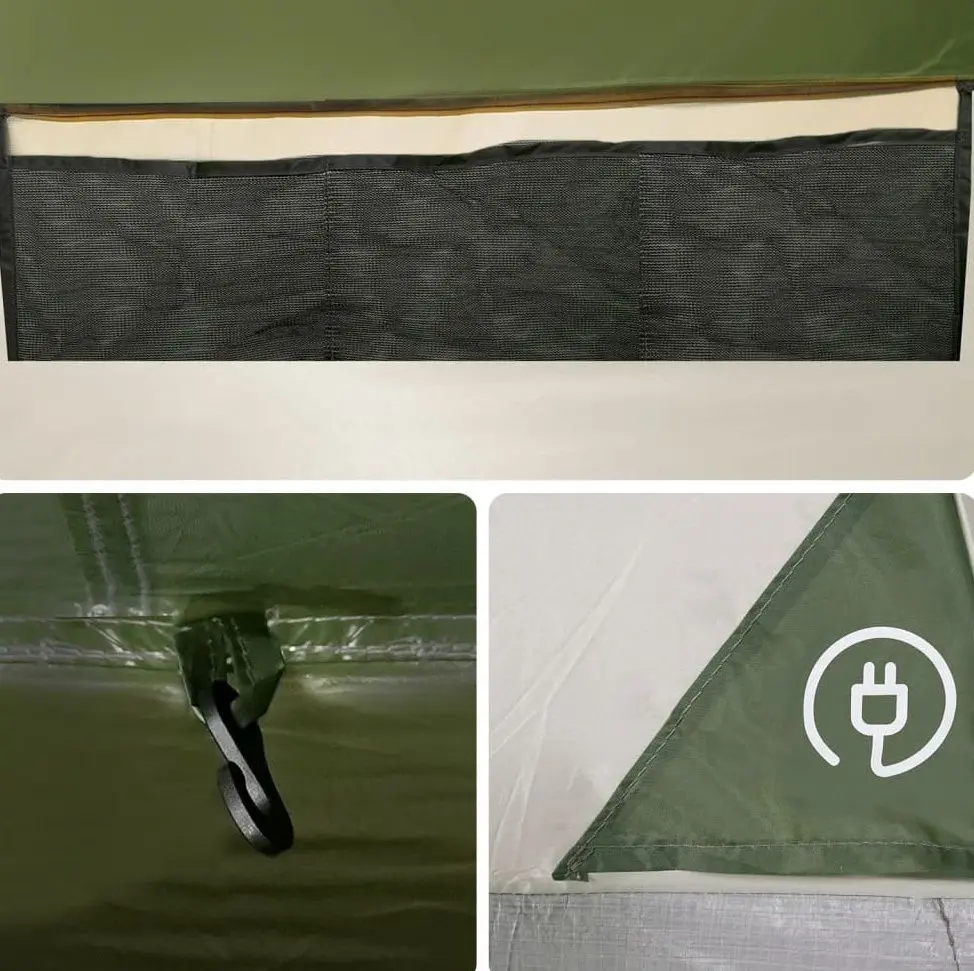 Cort VidaXL Tipi 94591 (Green/Grey)