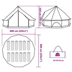 Cort VidaXL Tipi 94593 (Grey/Orange) Thumb