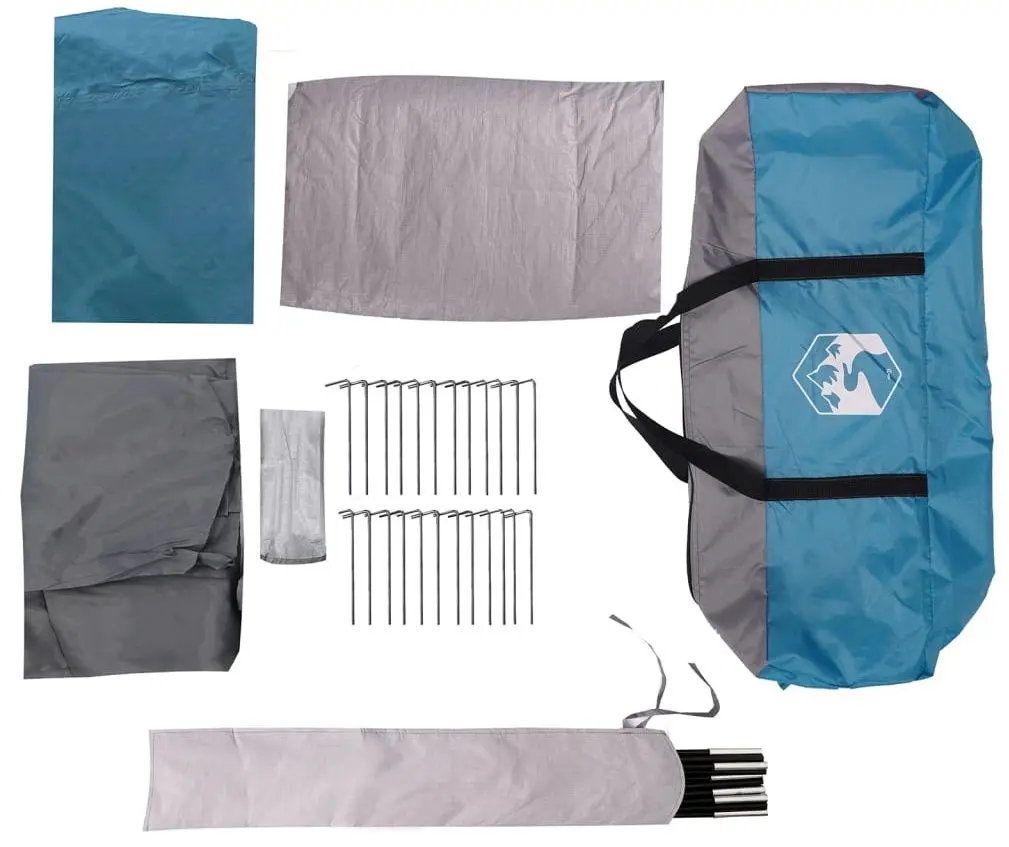 Палатка VidaXL Tipi 94738 (Blue/Grey)