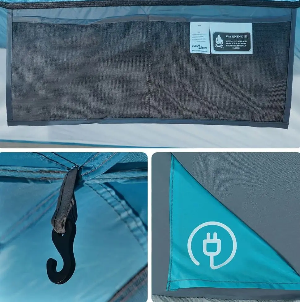 Палатка VidaXL Tipi 94738 (Blue/Grey)