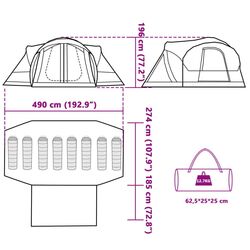 Cort VidaXL Tipi 94739 (Grey/Orange) Thumb
