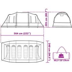 Cort VidaXL Tunnel 4009419 (Olive/Grey) Thumb