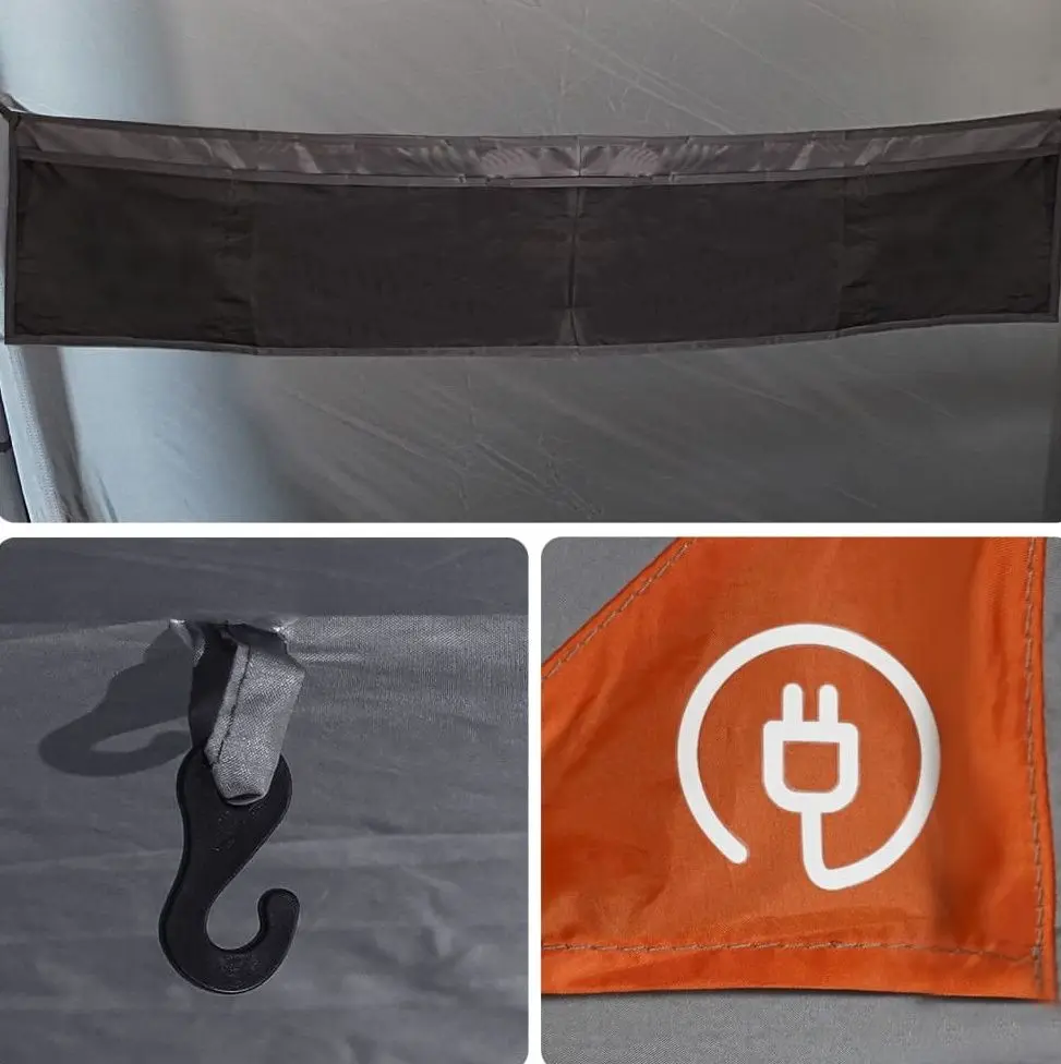 Палатка VidaXL Tunnel 94618 (Grey/Orange)