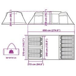 Палатка VidaXL Tunnel 94619 (Green) Thumb