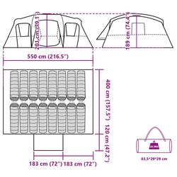 Палатка VidaXL Tunnel 94708 (Grey/Blue) Thumb