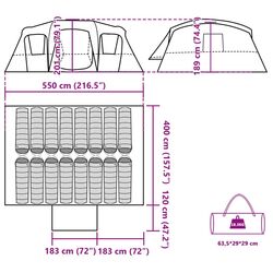 Cort VidaXL Tunnel 94709 (Grey/Orange) Thumb