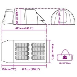 Палатка VidaXL Tunnel 94735 (Blue/Grey) Thumb