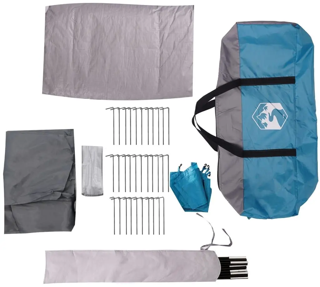 Палатка VidaXL Tunnel 94786 (Grey/Blue)