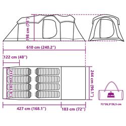 Cort VidaXL Tunnel 94787 (Grey/Orange) Thumb