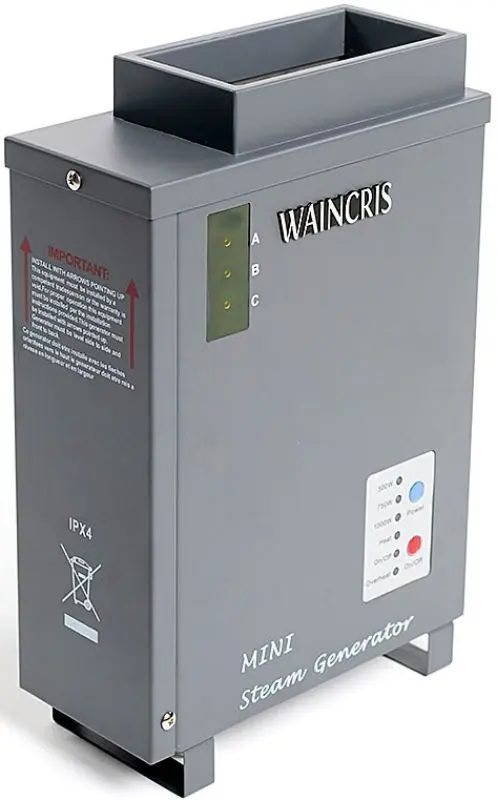 Комплект электрокаменка+парогенератор Waincris One Touch SPA WOTS45ST (Grey) - 4