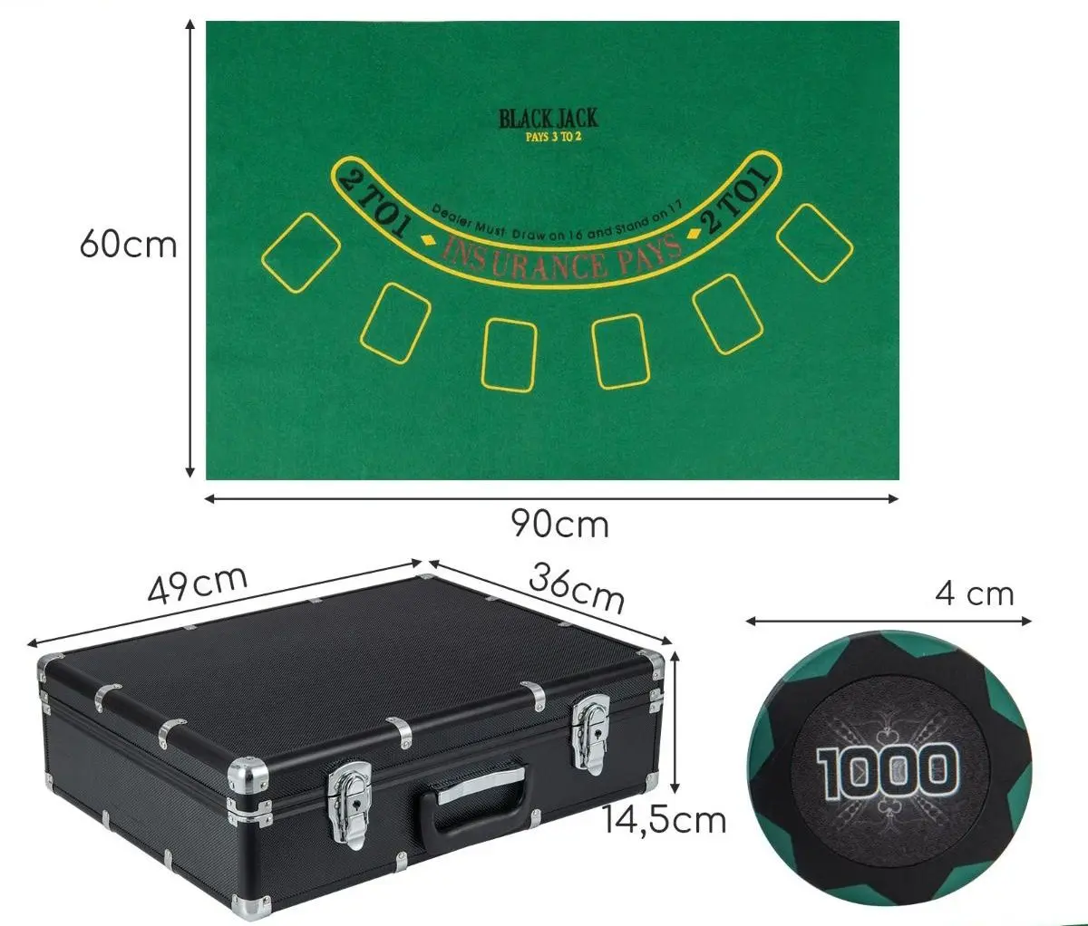 Набор для покера Costway UY10100BK (Black)