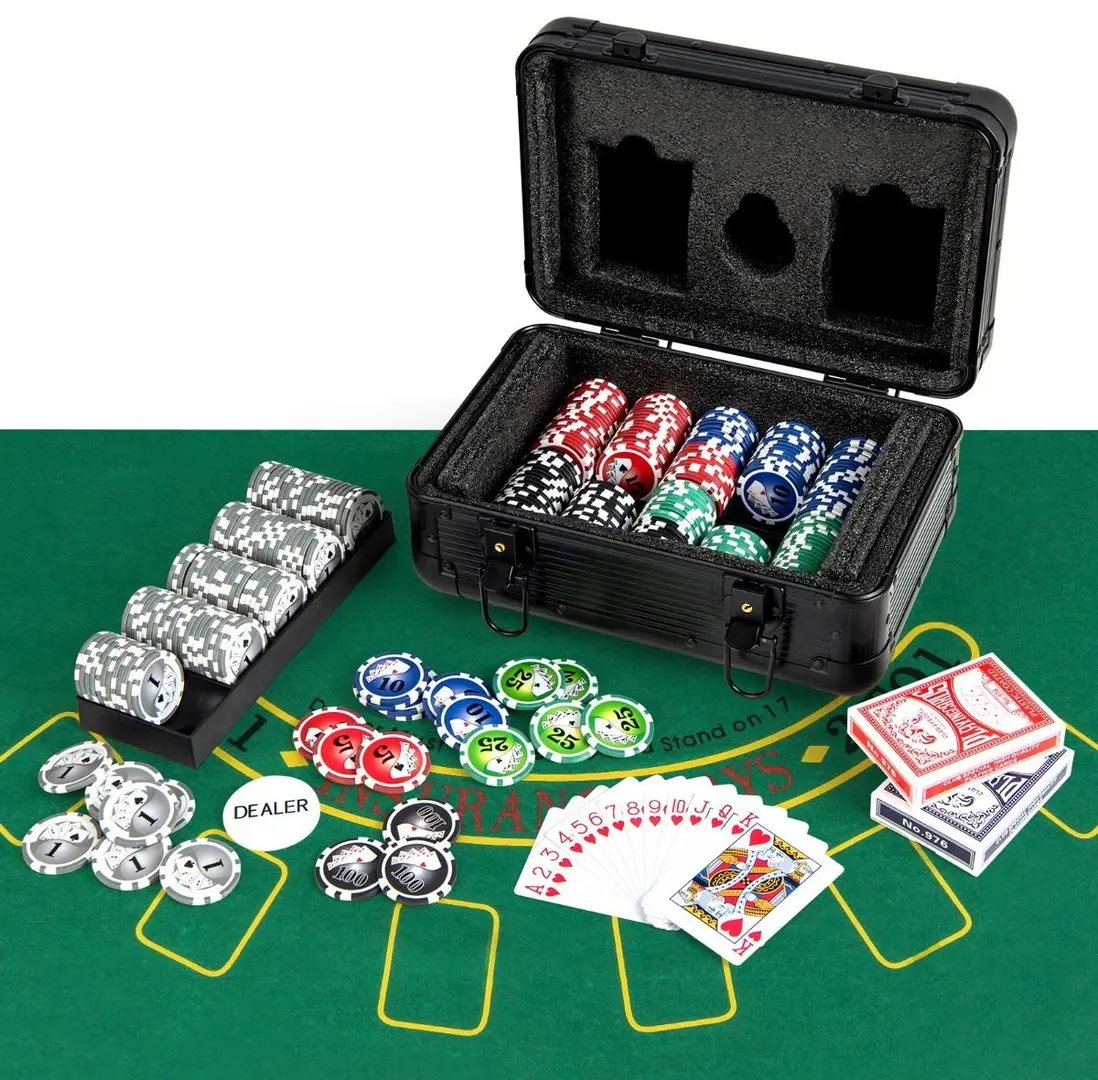 Set pentru poker Costway UY10129BK (Black)