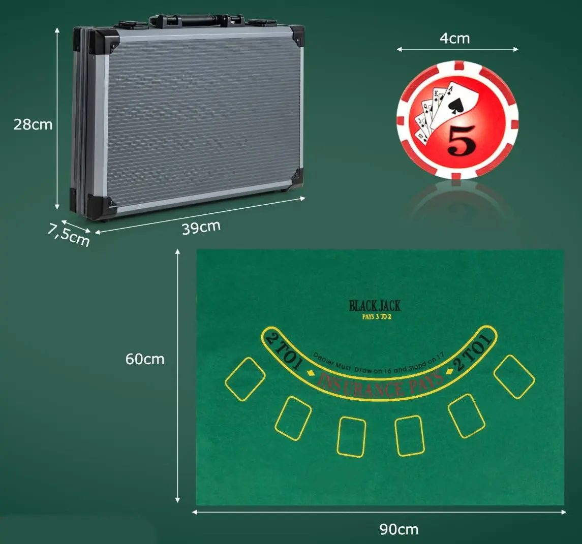 Set pentru poker Costway UY10130BK (Black)