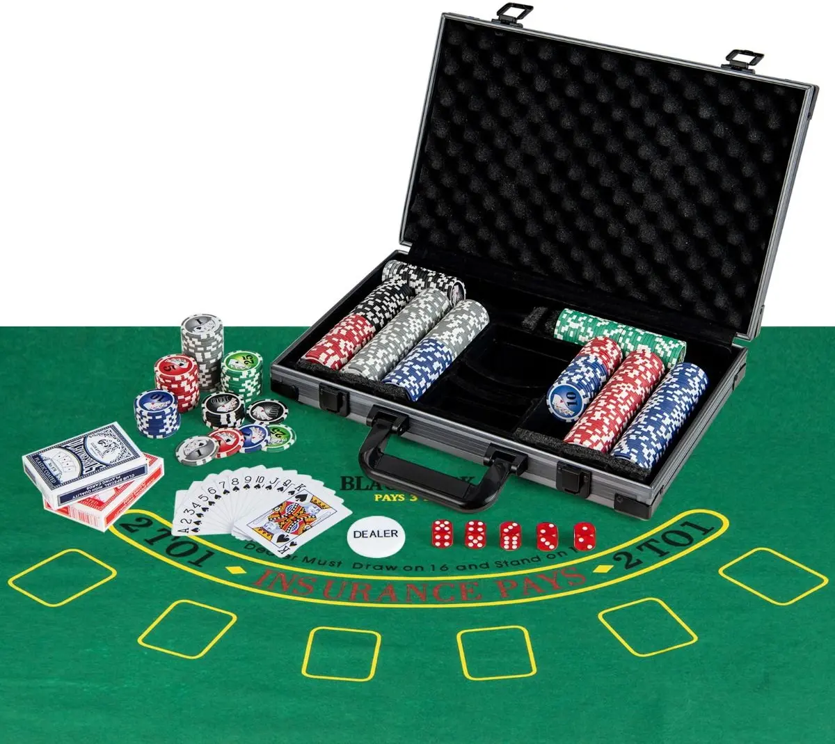Set pentru poker Costway UY10130BK (Black)