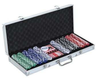 Set pentru poker Homcom A70-014 (Silver)